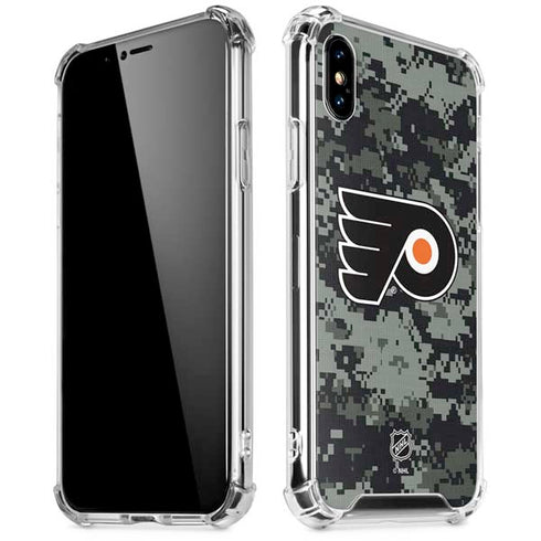 NHL Philadelphia Flyers Camo iPhone XS Max Clear Case